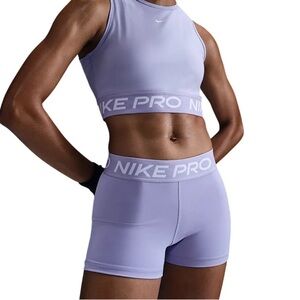 NIKE Pro Women's 3" Shorts NWT Lavender Purple